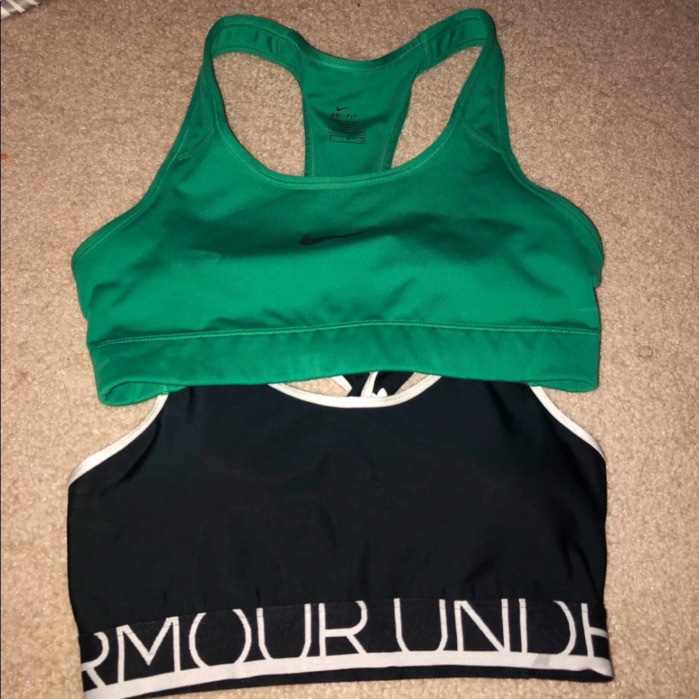 Under amour and Nike bra set